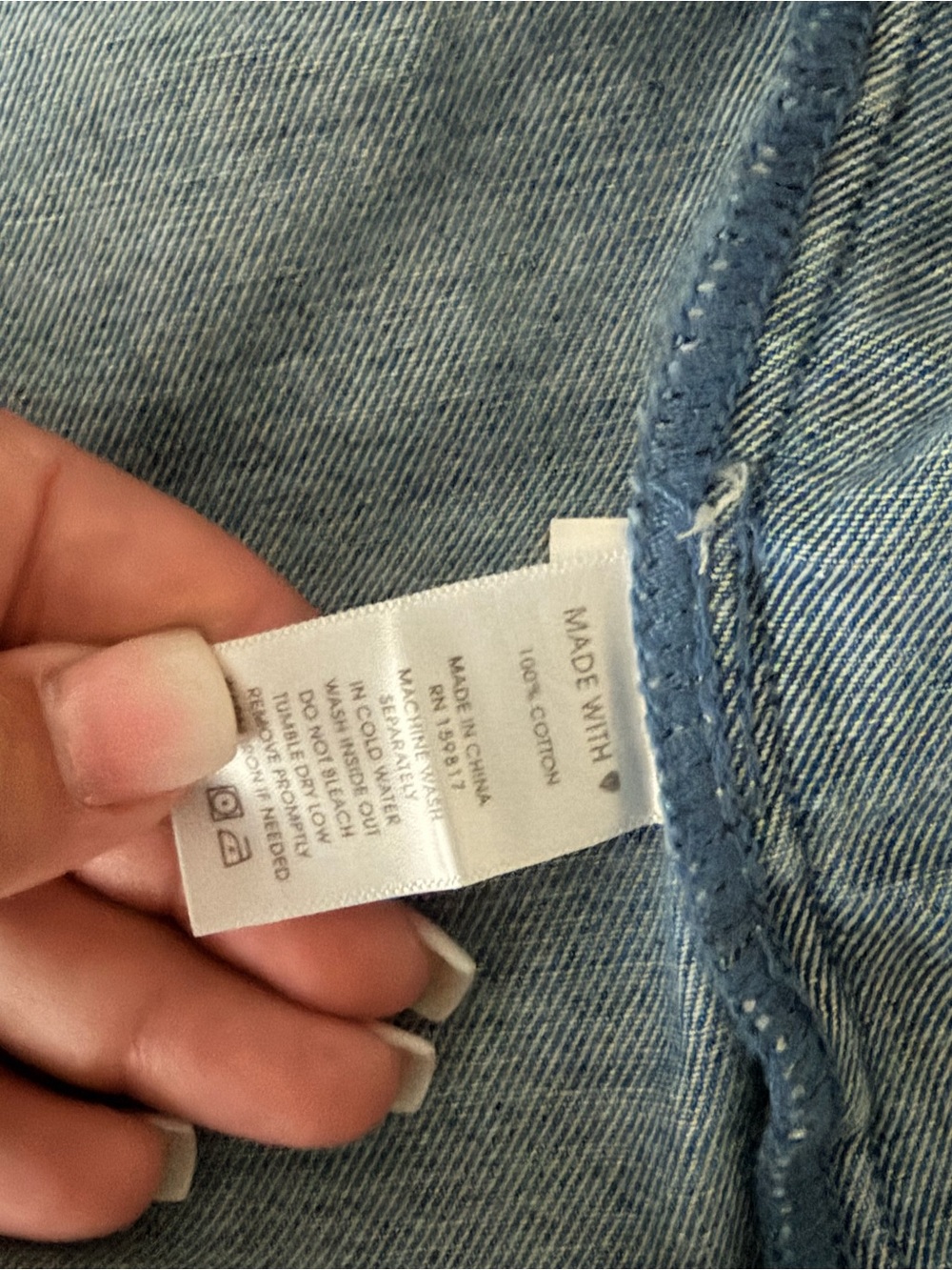 ARULA Light Blue Denim Vest with Button Trim - Picture 2 of 4